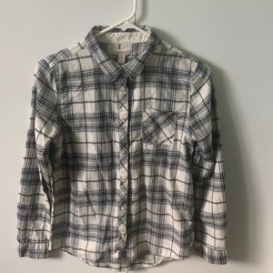 Girls XL Gray And White Cat & Jack Flannel